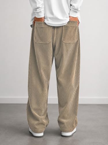 Image of GURIK Men's Cargo Pants, Casual Loose Fit Joggers with 6 Pockets