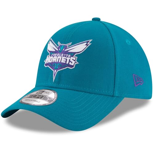 New Era Unisex-Adult NBA The League 9FORTY Basketball Team Color Adjustable Hat Cap One Size Fits All - Charlotte Hornets - Teal