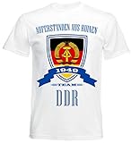 Mit diesem coolen DDR Deutsche Demokratische Republik T-Shirt kann man sich überall im Training Sport oder Freizeit sehen lassen