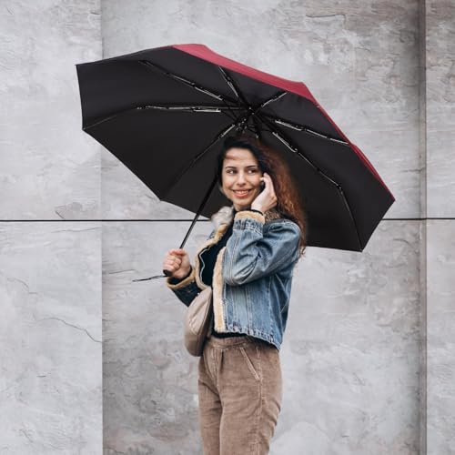 Image of Travel Umbrella Windproof Automatic - Large Size for Men & Women | Strong, Stylish Umbrella for Rain & All Weather