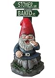 World of Wonders Take The High Road Gnome Sign | Porch Decoration Garden Gnome Statue | Stoner Ave. Baked St Novelty Garden Patio Funny Decor - 7'
