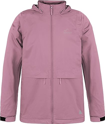 normani OUTDOOR SPORTS Kinder wasserdichte Unisex Regenjacke Regenmantel mit Kapuze und 3M Reflektoren Farbe Pink Größe M/134-140