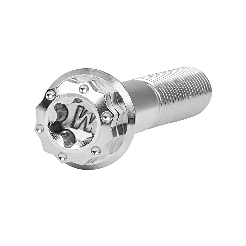 Image of Titanium Flange 12 Point Head M8 x15 20 25 30 35 40 45 50 55 60 65mm Screw Bolt Pack of 4 (M8x40mm, Normal Titanium)