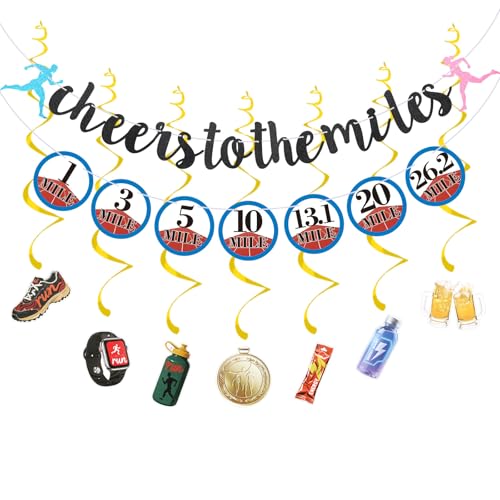 Running Garland Banners Decorations Marathon & family run Themed Birthday Party Supplies