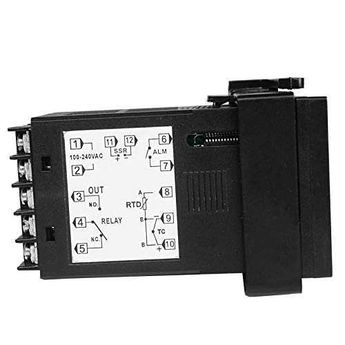 Short Shell Input PT100 K Thermocouple Digital PID Temperature Controller SSR Relay Output for Heat with Alarm MC101(100-240V AC)