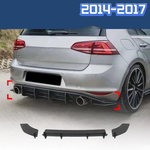 Difusor trasero Golf 7 VII MK7 GTI parachoques kit modificación labio 3