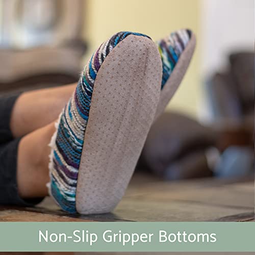 Elanze Designs Yarn Craft Blend Womens Plush Lined Cozy Non Slip Indoor Soft Slippers3