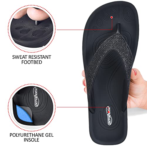 AEROTHOTIC Genuine Leather Clogs for Women with Arch Support Memory Foam Cork Footbed Indoor and Outdoor Adjustable Buckle Potato Shoes Comfortable Mules