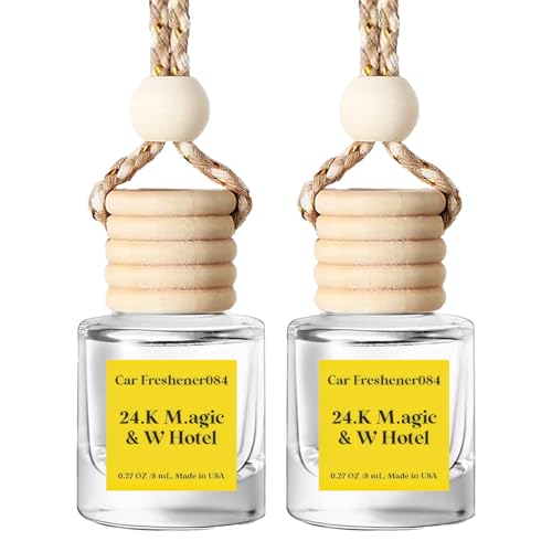 Car Air Freshener Hanging,Cute Air Diffuser for Car, Long Lasting Car Air Fresheners, Car Fresheners for Women, Made in USA Leathery Sandalwood (2 Pack)