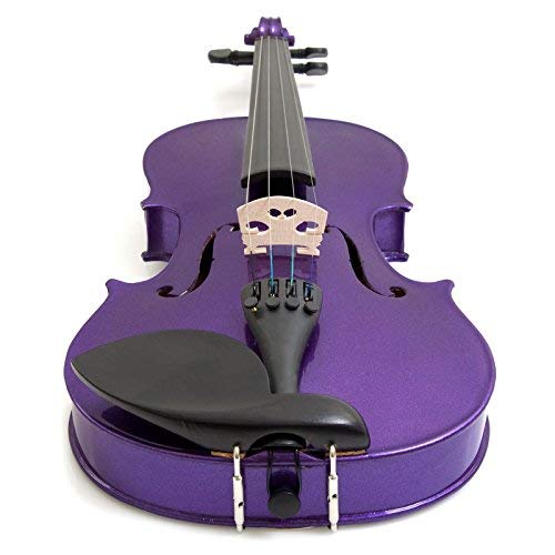 Mendini By Cecilio Violin For Kids & Adults - 4/4 Mv Purple Violins, Student Or Beginners Kit W/Case, Bow, Extra Strings, Tuner, Lesson Book - Stringed Musical Instruments #TOP4