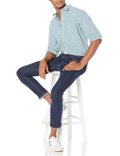 Image of Amazon Essentials Men's Regular-Fit Long-Sleeve Casual Poplin Shirt, Button Front, Business Casual, Collared