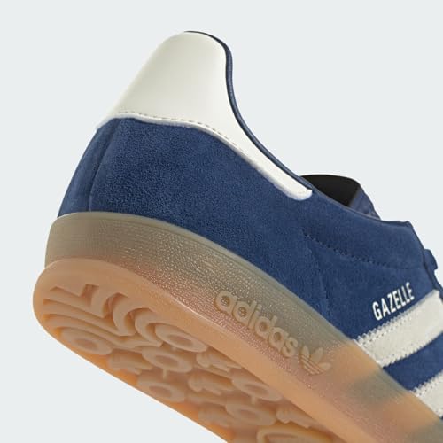Image of adidas Gazelle Indoor Men's Shoes, Mystery Blue /Cream White /Gum, Size 11.5