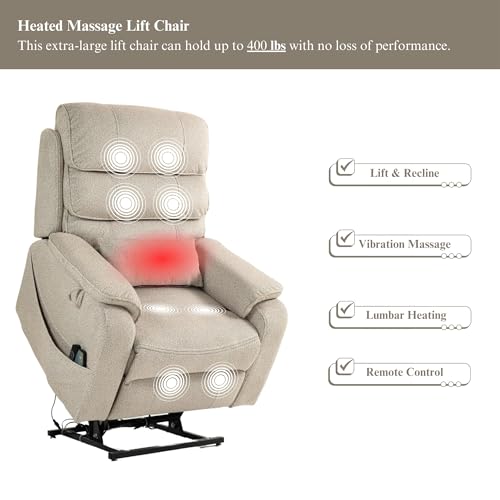 Sillón Plegable Power Lift Tela Lino miniatura 3