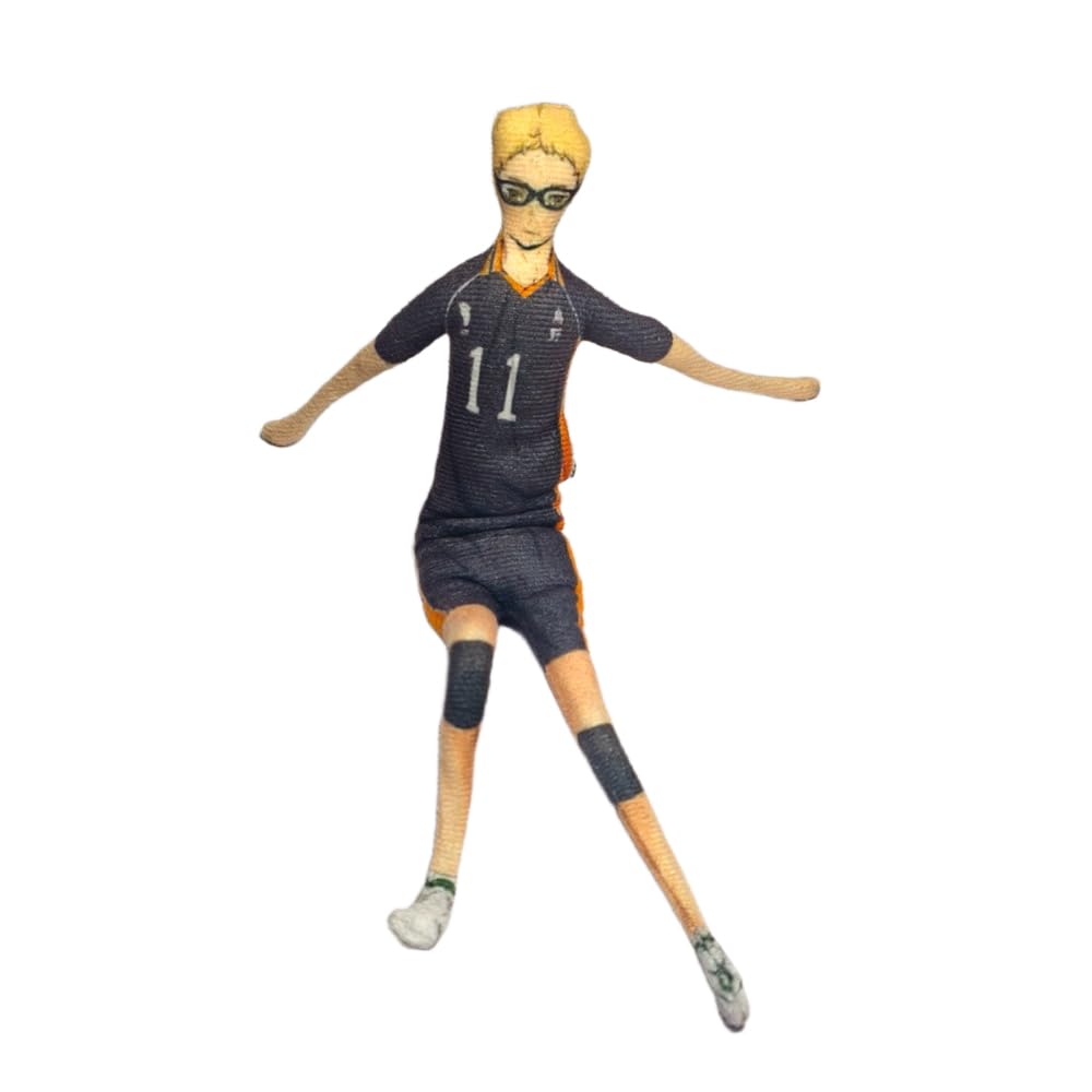 Xinchangda Tsukishima Ke Plush Figurine Anime Tsukishima Ke Plush 28cm Funny Soft Padded Figure Active Joint Figure Decoration Gift