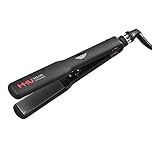 Tourmaline Ceramic Hair Straightener Instant Heat Up Flat Iron Dual Voltage Keratin Ion Flat Iron Anti Frizz with Adjustable Temperature and Auto Shut Off，1.25 inch