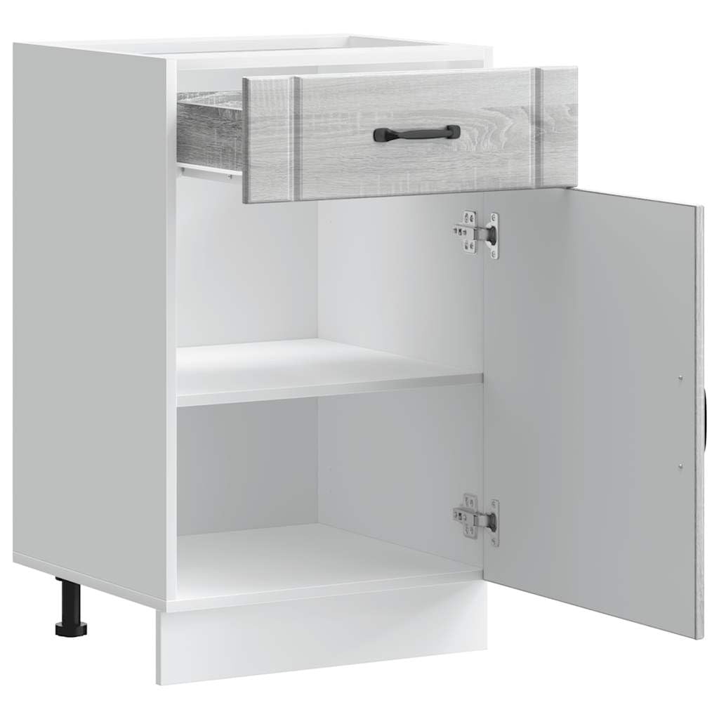 vidaXL Base da Cucina Lucca Grigio Sonoma in Legno Multistrato