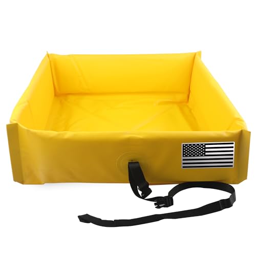 Image of NEWPO Folding Duck Pond, Portable Spill Containment,Wall Containment Berm, Large Dog Pool,Outdoor Dog Pool,Pet Pool 6'X6'