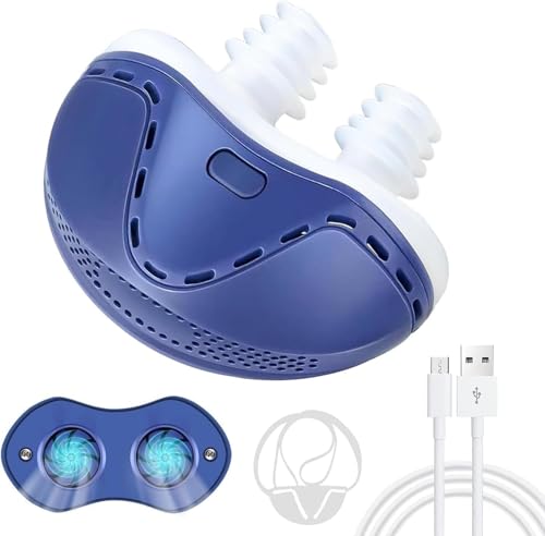 いびき防止グッズ 電動ノーズクリップ【3段階風速調節可能 第二世代】いびき防止装置2-in-1 鼻マスク ノーズプラグ 鼻栓 ノーズマスク 空気循環 安眠 快眠 鼻呼吸促進 男女兼用 日本語取扱説明書 付け lobon M-07