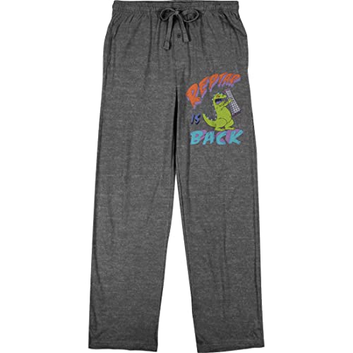 Bioworld Rugrats Reptar is Back Men's Graphite Heather Graphic Sleep Pajama Pants