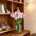 Nature’s Mimic 20pcs Pink Faux Tulips Flowers Fake Flowers Bouquets 13.5