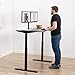 VIVO Height Adjustable 63 x 32 inch Stand Up Desk, Crank System, Workstation with Black Table Top, Black Frame, DESK-KIT-1M1B