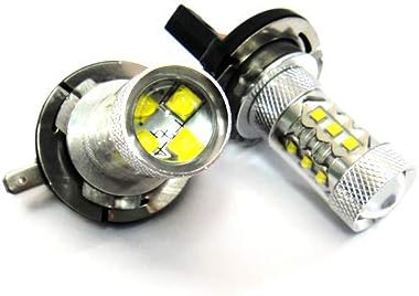 2x RZG White H15 64176 Bulb 80W LED Sidelight Side Indicator Headlight Daytime Running Light DRL