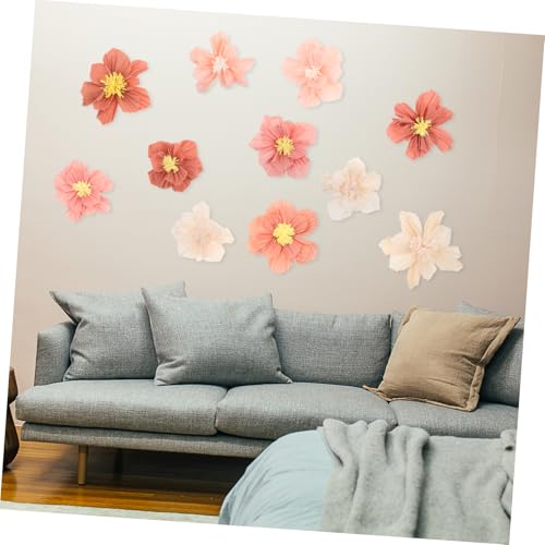 Fleurs en Papier Décoration Murale SOIMISS pour Masquer un Mur Nu - 8