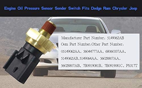 Image showing OEM part numbers for SEINECA Engine Oil Pressure Sensor