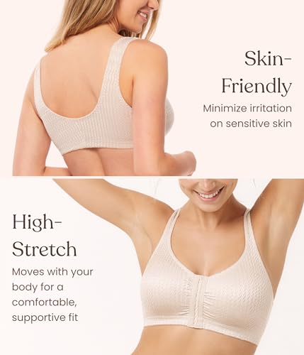 Image of Carole Martin Full-Freedom Comfort Front Closure Bra for Women, Wireless
