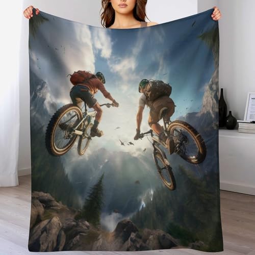 Manta de forro polar para bicicleta de montaña