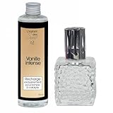 L’Instant des Sens   Pack Lampe à Catalyse en Verre + Recharge 250 ML Vanille Intense   Diffuseur de Parfum Maison Type Berger   Purifie & Parfume l’Air   Fabriqué en France
