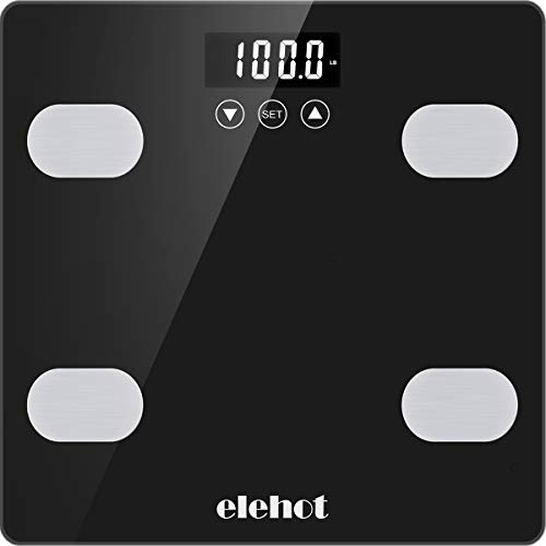 ELEHOT Digital Weight Scale, Bathroom Scale for Body Weight, BMI Muscle, Mass Water and Calorie Protein (11in)