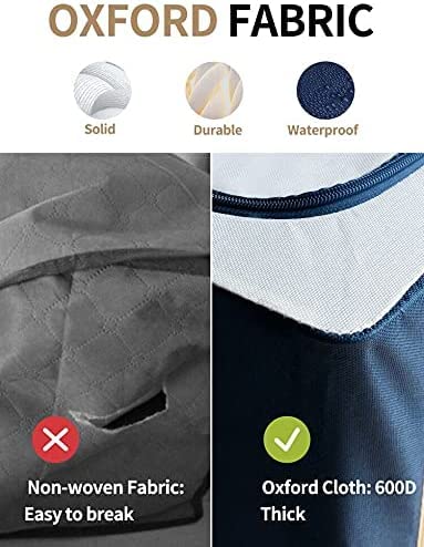 Image of Storage Box for clothes Cloth storage box wardrobe organizers (44 LTR Pack of 1, Blue Polka)