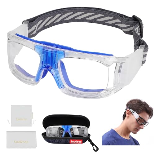 SooGree Sports Goggles Racquetball Glassess Basketball Football Soccer Racketball Goggles for Men & Women Safety Windproof Adjustable Strap