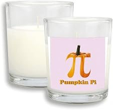 Calculation Mathematical Pi Pumpkin White Candles Glass Scented Incense Wax