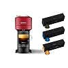 Nespresso Vertuo Next Coffee and Espresso Machine NEW by Breville Cherry Coffee Maker and Espresso Machine Nespresso Capsules VertuoLine Medium and Dark Roast Coffee 30 Count Coffee Pods
