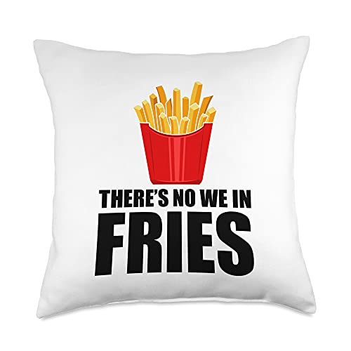 Funny French Fries Designs For Men Women Fast-Food Foodies Throw Pillow