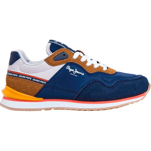 Pepe Jeans London Jump B, Sneak Niños, Azul Marino, 34 EU