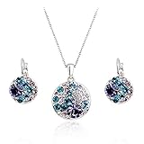 Olivia Haag Fashion Austrian Crystal Blue Circle Jewelry Set
