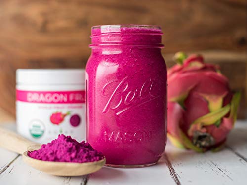 KOYAH - Organic Freeze-dried Pink Dragon Fruit Powder (1 Scoop = 1/4 Cup Fresh): 30 Servings (often called Pitaya), 180 g (6.35 oz) - Thumbnail 5