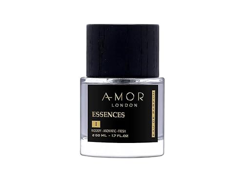 Amor Essences I Eau De Parfum 50ml - Oud, Woody Citrus Scent, Musk, Sandalwood, Agarwood, Unisex