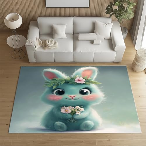Tapis poil ras antidérapant 240x300 cm lavable et résistant aux taches - 3