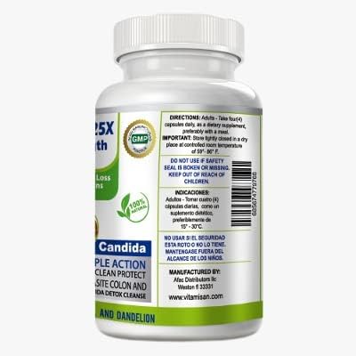 Miniatura 2 de VITAMISAN 2 limpiador de colon y desintoxicación natural protector de flora natural, cuidado de colon extra de 200 cápsulas, probiótico - prebiótico