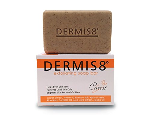 Dermis8° Exfoliating Beauty Bar Soap with Carrot & Camellia Oil, 200gr