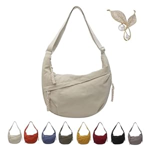 Limorence Damenmode Nylon Crossbody Slouchy Hobo-Tasche