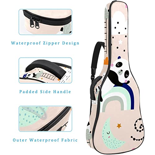 Housse imperméable pour guitare acoustique avec double bandoulière et poche Motif panda endormi sur nuage, Multicolor 10… - Les Beatles, Paul McCartney, John Lennon, RIngo Starr, George Harrison Housse imperméable pour guitare acoustique avec double bandoulière et poche Motif panda endormi sur nuage, Multicolor 10… – Image 5