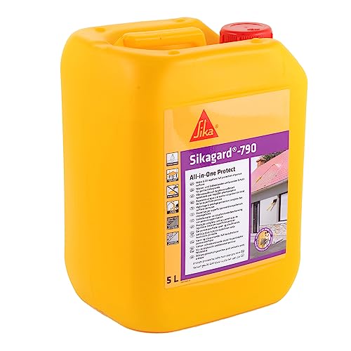 Sika - Sikagard-790 All-in-One Protect, Trasparente - Protettivo invisibile per superfici porose - Facciate, pavimenti e tetti - 5L
