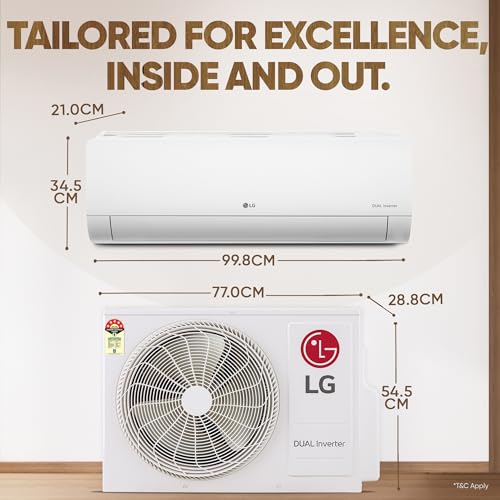 Image of LG 1.5 Ton 5 Star DUAL Inverter Split AC (Copper, AI Convertible 6-in-1, VIRAAT Mode, Faster Cooling & Energy Saving, 4 Way Swing, HD Filter with Anti-Virus Protection, US-Q19YNZE3, White)