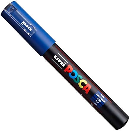 Posca PC-1M Paint Pen Art Marker Pen - Professional 12 Pen Set - Extra Black + White