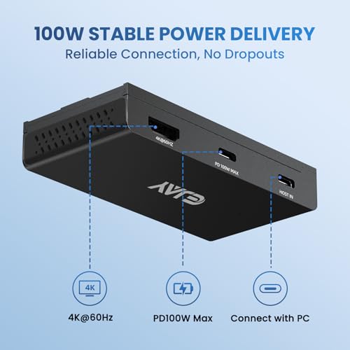 Hub USB C magnético 7 en 1 con HDMI 4K y transferencia de 10 Gbps para portátil 5